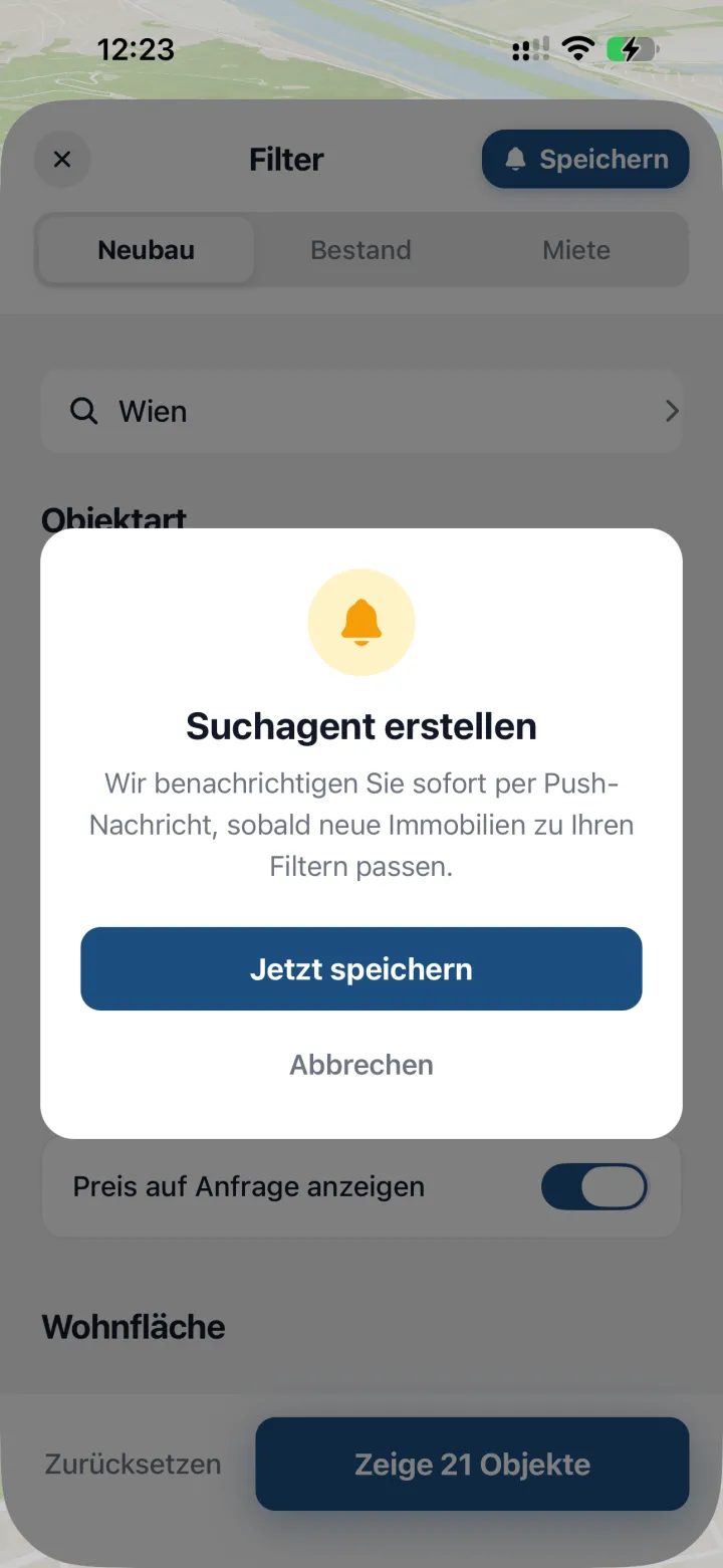 Einen Suchagenten in der WoSuch App anlegen