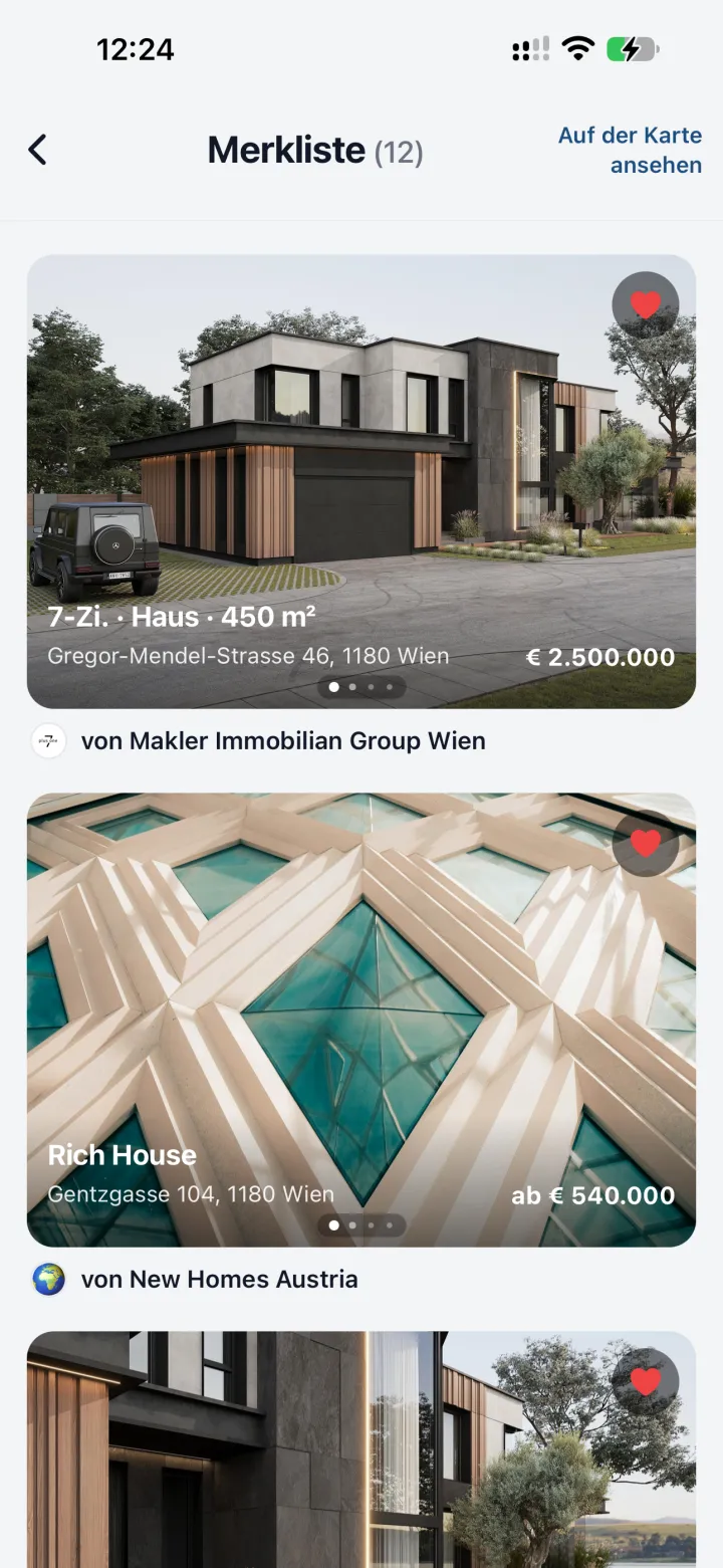 Die Merkliste in der WoSuch App