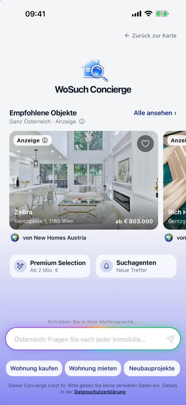 WoSuch-App auf dem Smartphone
